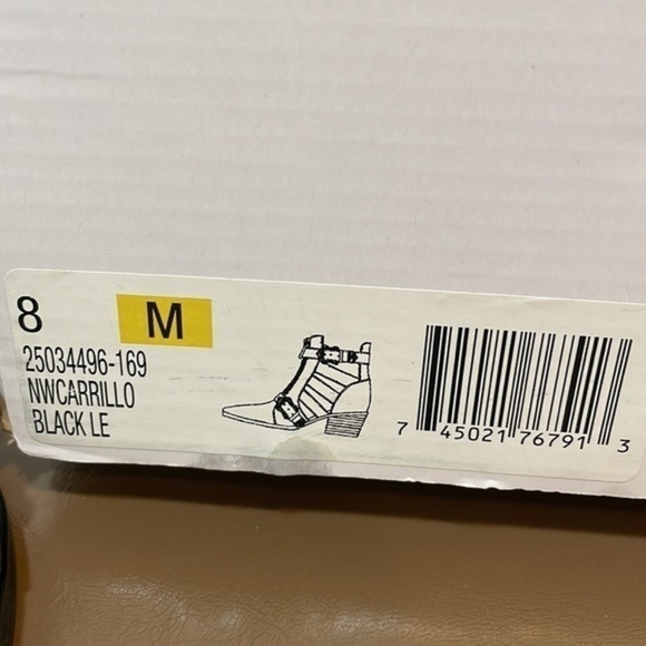 Nine West ankle Boots leather motorcycle black NWCarrillo shoe zip boot Sz 8M - Picture 3 of 16